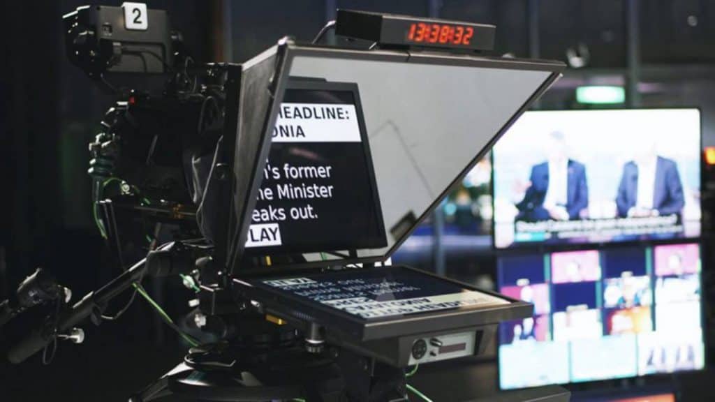 Vicinity Studio showcasing Teleprompter during production