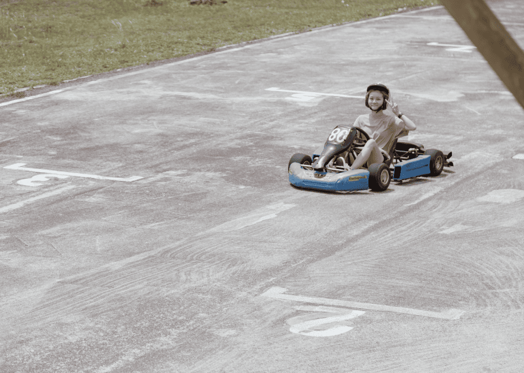 Vicinity Studio Employees competing during the Cohesion's Go Kart session