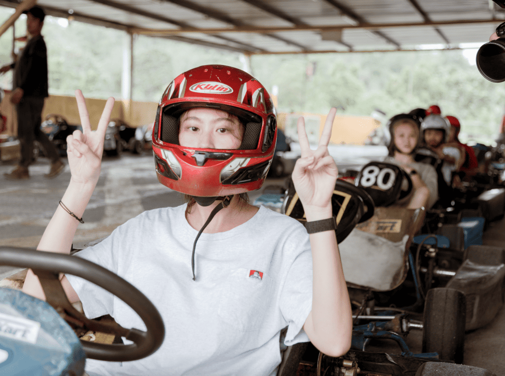  Vicinity Studio Employees getting ready for the Cohesion's Go Kart session